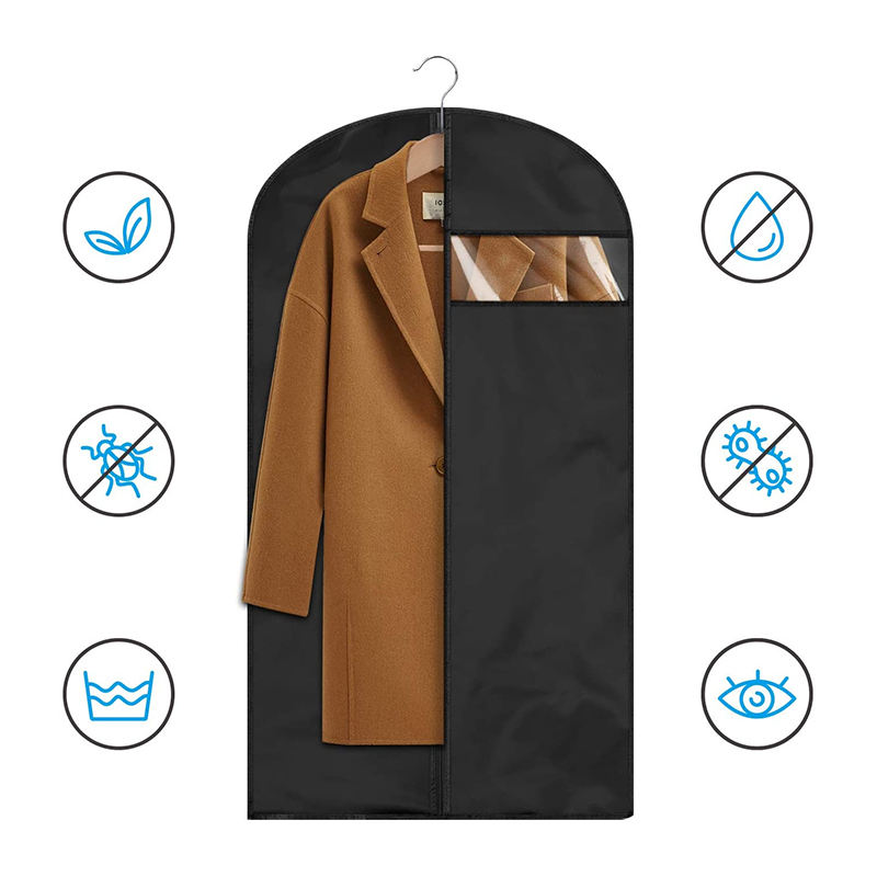 Custom Biodegradable Foldable Dance Garment Bag Bridal Non Woven Suit Cover Bag with Rack