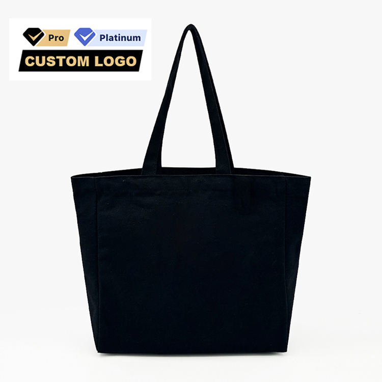 Wholesale Custom Printed Eco Friendly 100% Cotton Tote Bag Black Cotton Bag With Logo