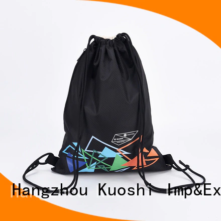 KUOSHI drawstring black drawstring backpack bulk company for gym