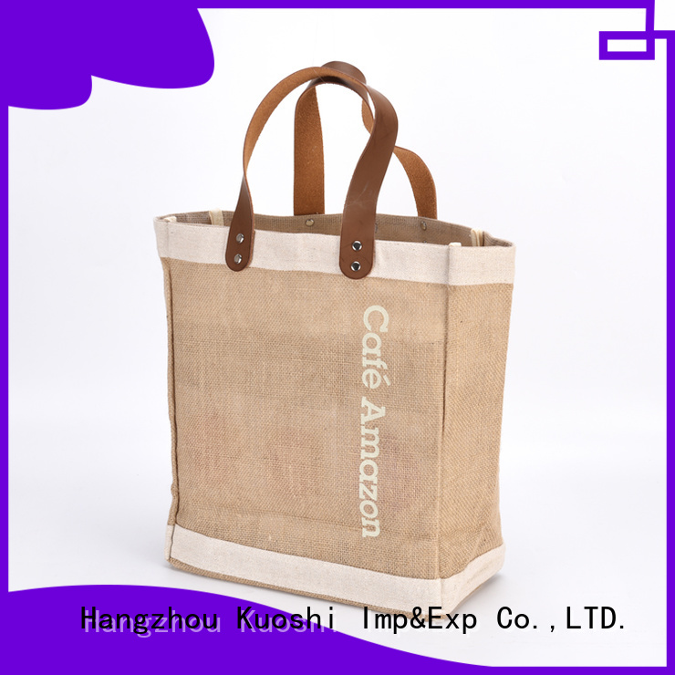 KUOSHI shopping jute office bags for business for supermarket